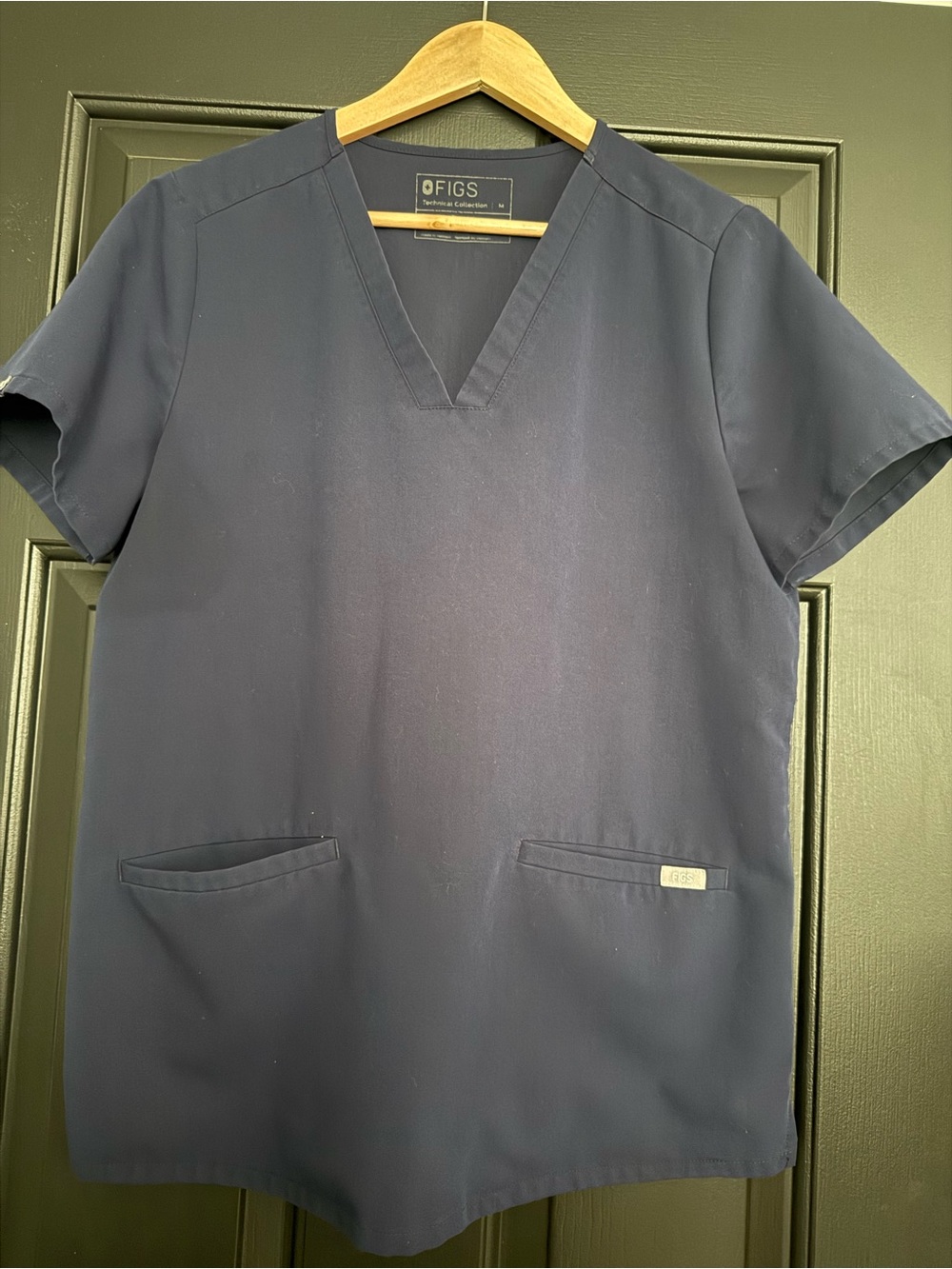 FIGS Navy V-Neck Scrub Top